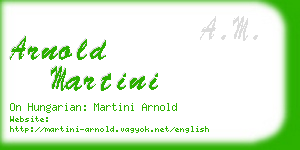 arnold martini business card